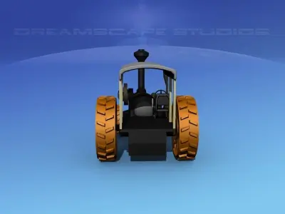 Steam Tractor 3D model