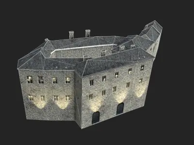 Schloss Herrenchiemsee Low-poly 3D model