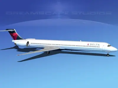 McDonnell Douglas MD-80 Delta 2 3D model