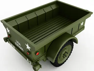 Willys T3 Trailer 3D model