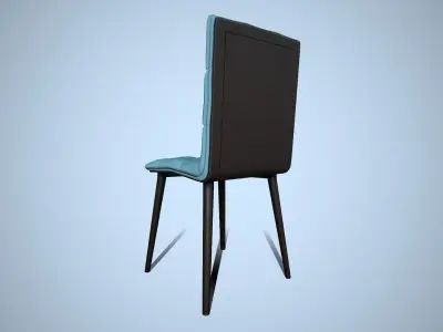 Modern dining chair Free low-poly 3D model