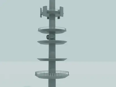 Different Radio Towers 3 Pack Free 3D model