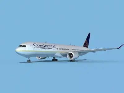 Boeing 767-400 Continental 3D model