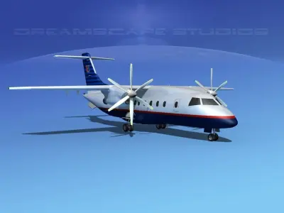 Dornier Do-328-130 United Express 3D model