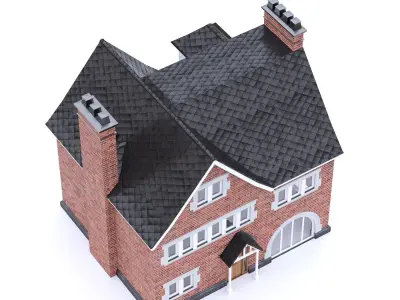 English Brick House 24 Low-poly 3D model