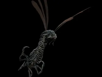 Flying Bug 7 Low-poly 3D model