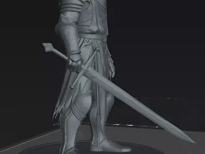 Knight Runebound Shadow Knight Printable RPG Miniature 3D print model