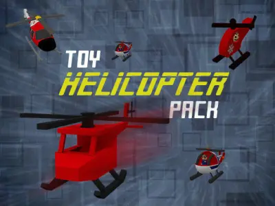 16 Toy Helicopter Pack Low-poly 3D model