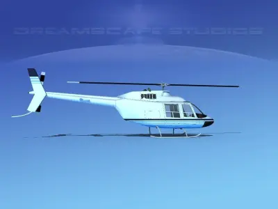 Bell 206 Jet Ranger V08 3D model