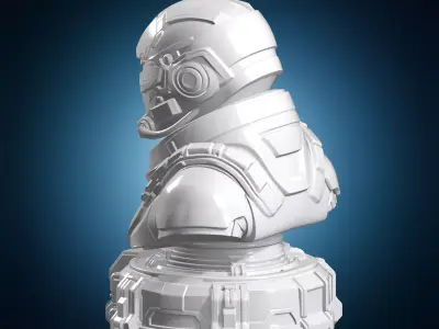 Sci Fi Space Marine Soldier 3D Print Model 3D print model