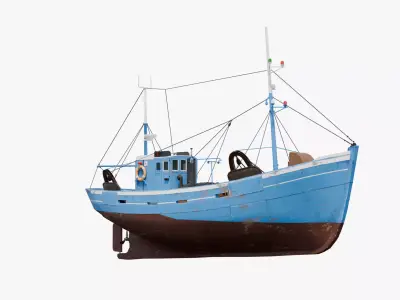 Fishing Boat  Low-poly 3D model