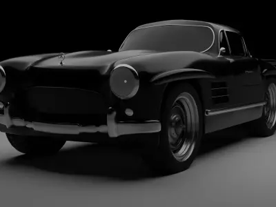 Mercedes 300SL Gullwing Free 3D model