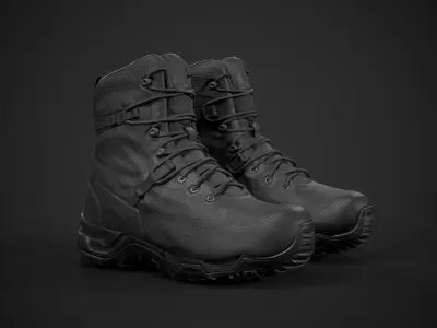 SWAT Alpha Fury Military Boot Low-poly 3D model