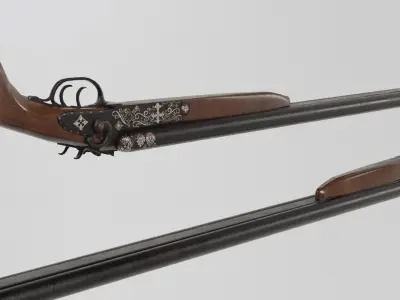 Exorcist Double Barrel Low-poly 3D model