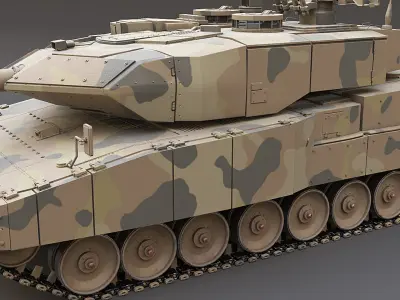 Leopard 2 A7+ Main Battle Tank 3D model