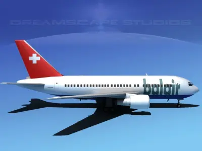 Boeing 767-100 Balair 3D model