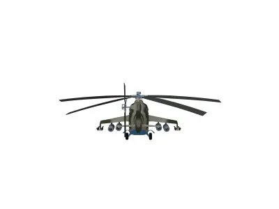 Russian military helicopter 3D model