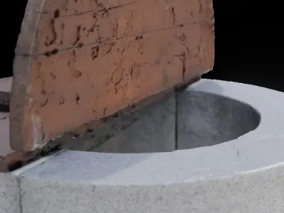 Korean style opended well 3D model