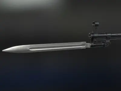 Russian SKS Rifle Low-poly 3D model