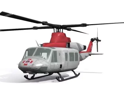 Medical helicopter Low-poly 3D model