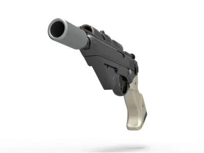 Blaster pistol Night Sniper X-8 from Star Wars 3D model