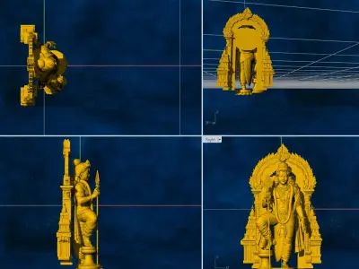 ayyappa murugan kumara swamy peacock nemali gold silver pendent 3D print model
