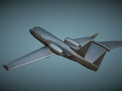 Learjet 55 - 3D Printable Model 3D print model