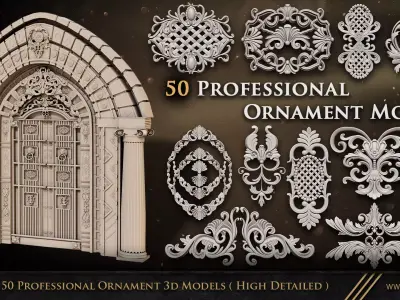 Noya 50 Professional Ornament 3d Models High Detailed Free low-poly 3D model