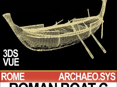 Ancient Roman Boat C 3D model
