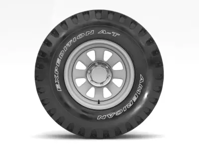 OFF ROAD WHEEL AND TIRE 12 3D model