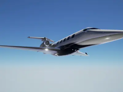 Realistic PBR Embraer Phenom 300 Private Jet Low-poly 3D model