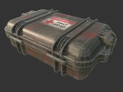Military Case First Aid Kit Low-poly 3D model