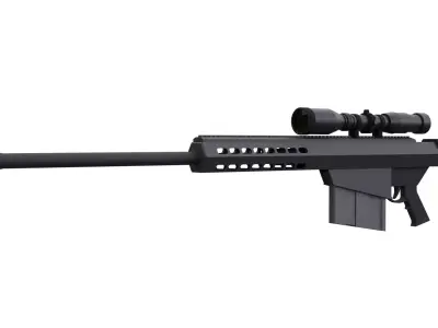 Barrett sniper rifle Free 3D model