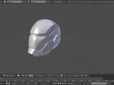 High resolution ironman helmet model Free 3D model