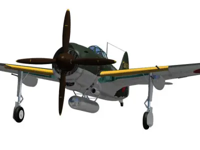 Kawanishi N1K1-Ja Shiden Type11 kou 3D model