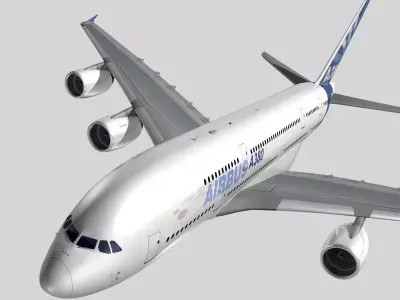 Airbus A-380 Airbus Industries House colors 3D model