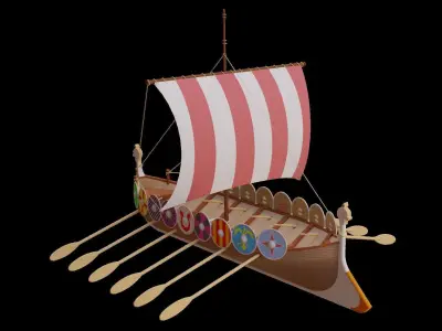 Viking ship 3D model