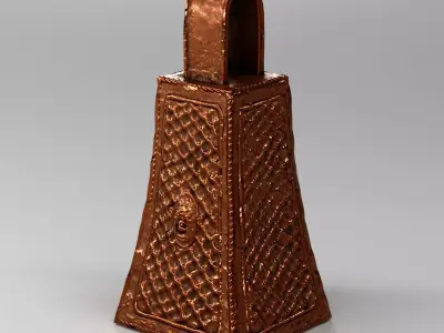 Benin bronze bell Low-poly 3D model