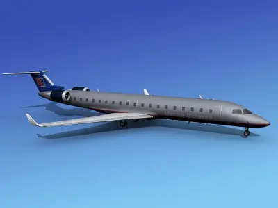 Bombardier CRJ700 United Express 3D model