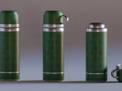 Thermos Bottle for Kids Low-poly 3D model
