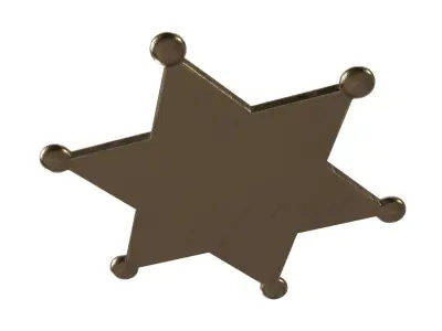 sheriff badge 3D model get