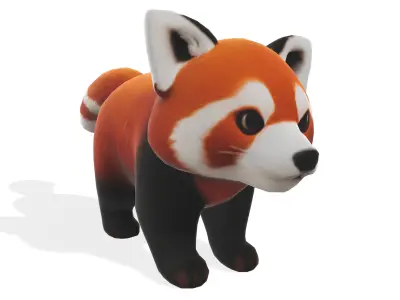 Playful Red Panda 3D model