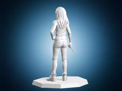 Michonne Katana The Walking Dead Miniature 3D print model