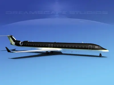 Bombardier CRJ900 Corporate 2 3D model