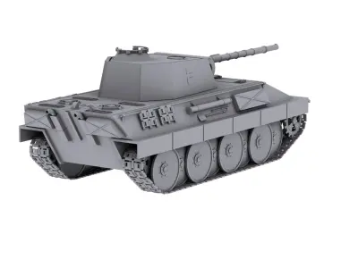 Tank Panther V Free 3D model