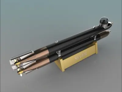 German Manned Torpedo Neger 3D model