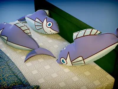 Fish Piilow Free 3D model