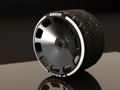 JRC 4 Luxury rim Limited Edition vvith PIRELLI Tire 3D model