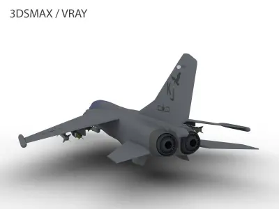 JH-7 XIAN Low-poly 3D model