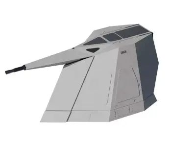 sovraponte 76mm naval gun 3D model